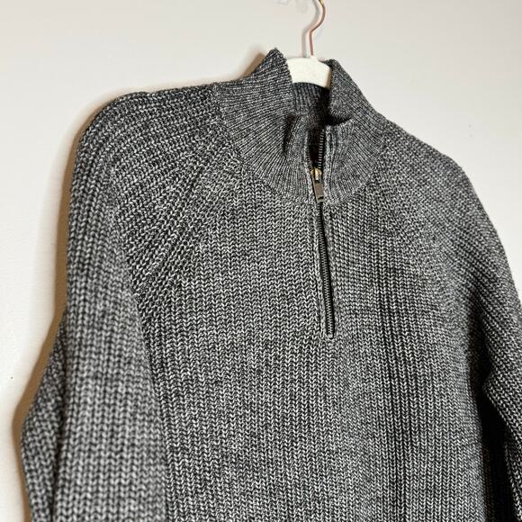 Alesbury 1/4 Zip Ribbed Pullover Sweater Charcoal Gray Men Large NWT - Picture 3 of 9